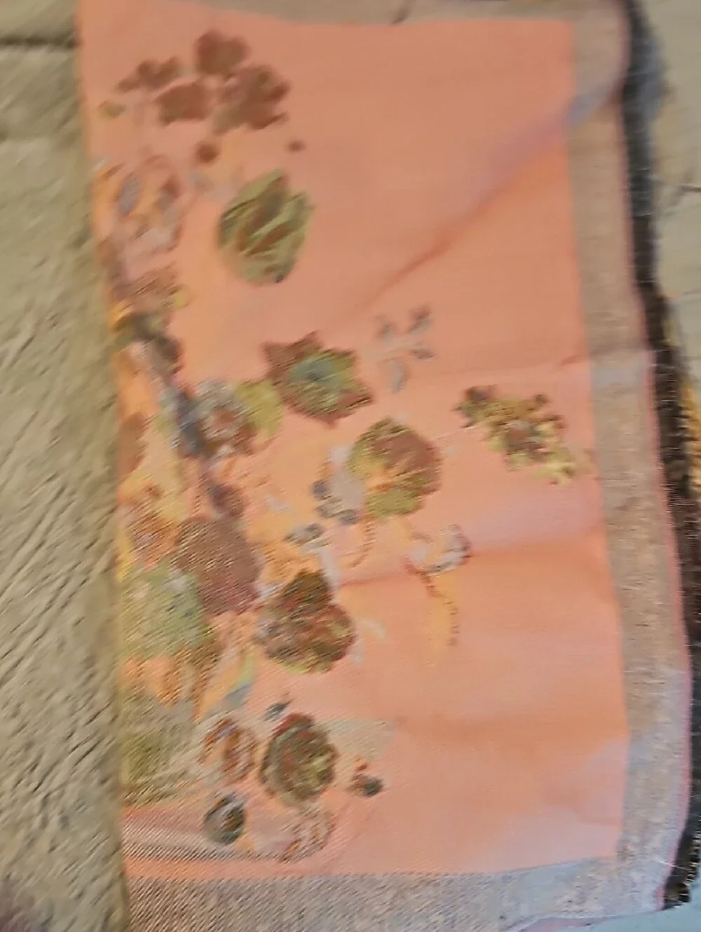 Vintage Black Tapestry Floral Basket Home Decor 70s Wall Hanging 27 X 25